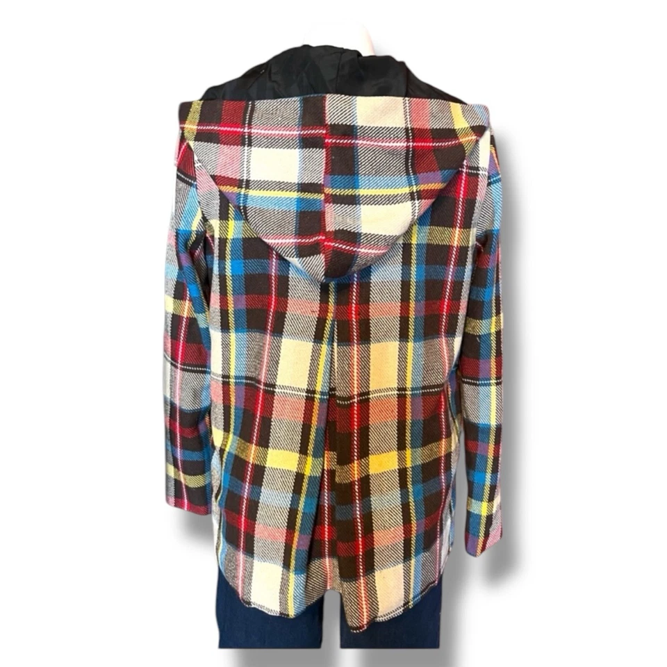 NWOT Flying Tomato | Wool Toggle Peacoat | Hooded | Burgundy | Boutique Size Med - Image 3 of 4