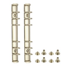 A6 Ring Binder Mechanisms, 2 Set 6-Hole Replacement Binder Planner, Gold Tone