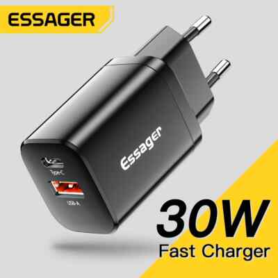 Essager USB Type C Charger 30W PD QC 3.0 Fast Charging Adapter For iPhone 16 15