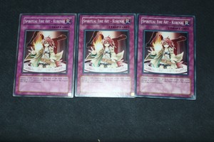 Yugioh Card 3x Ex Lp Spiritual Fire Art Kurenai 1 1st Ed Crv En052 Playset Ebay