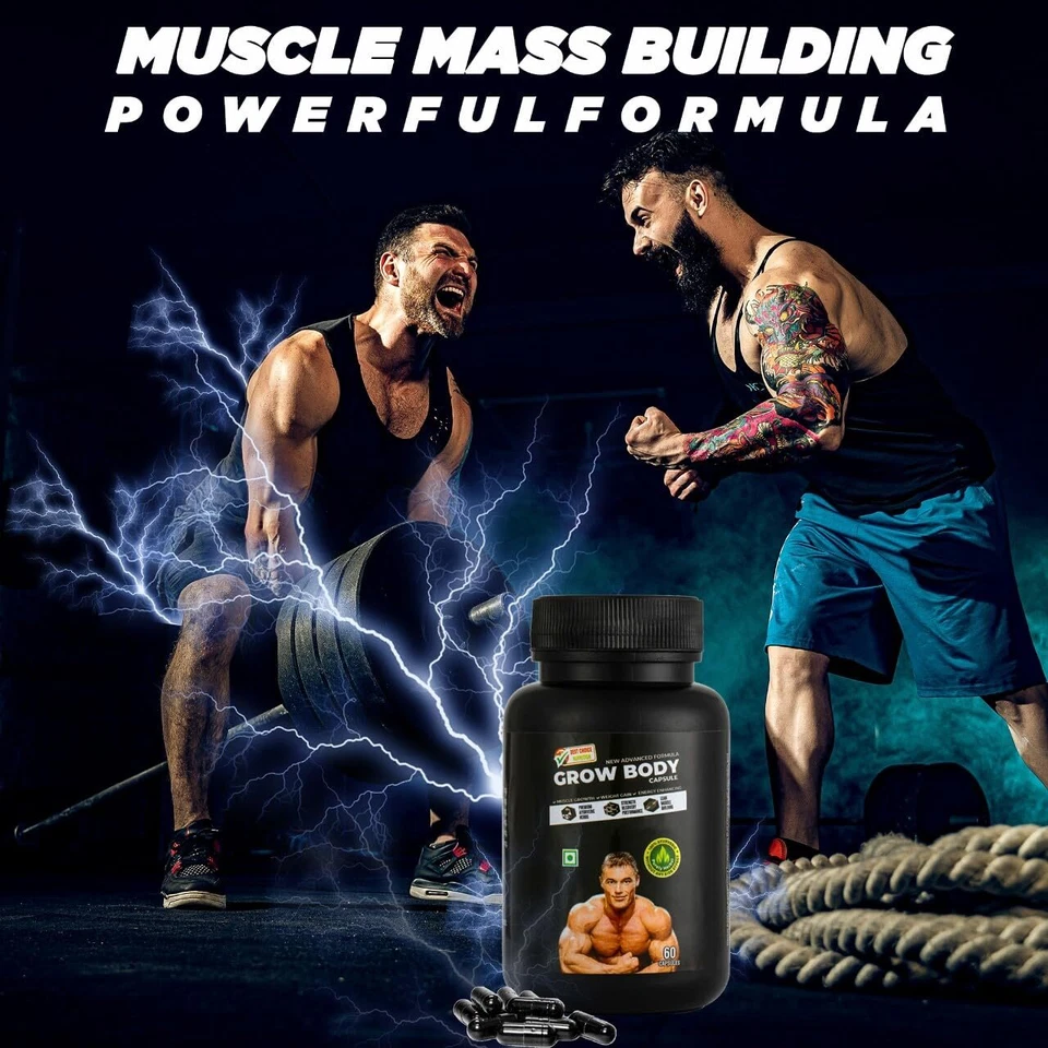 BODY GROW Fast Weight Gain Pills Muscle Gainer WEGHT GAIN 60 CAPSULES MEN - Image 2 of 4