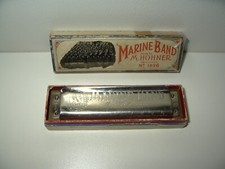1932-37 Vintage Marine Band M. Hohner Germany No. 1896 Key G Harmonica Box