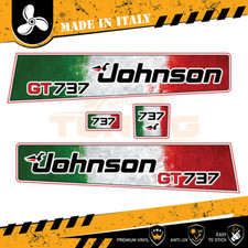 Decalcomania Adesivi Motore Fuoribordo Johnson GT 737 - ITALIA