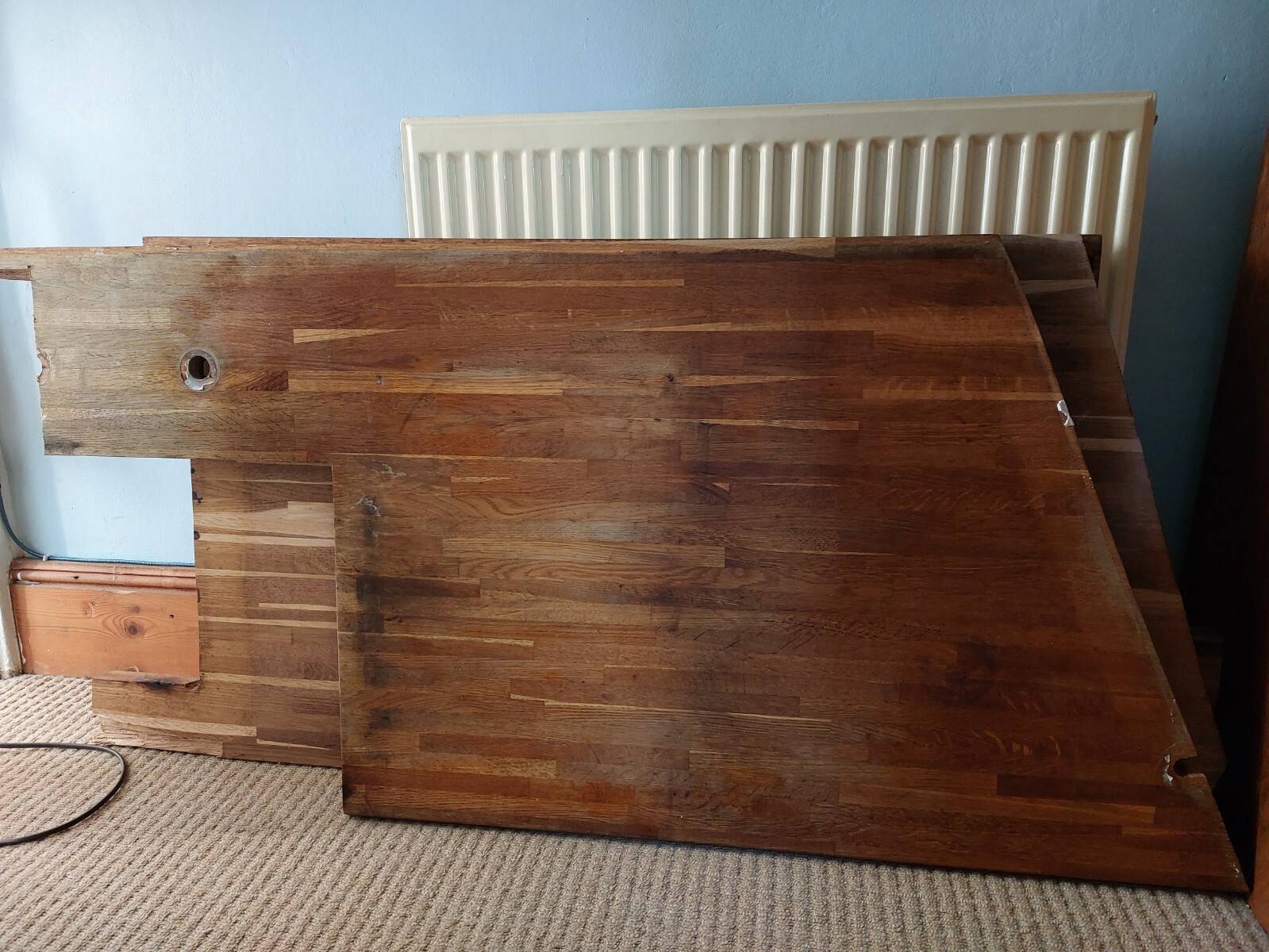 Used kitchen worktops, solid oak, oil rubbed, good condition, various