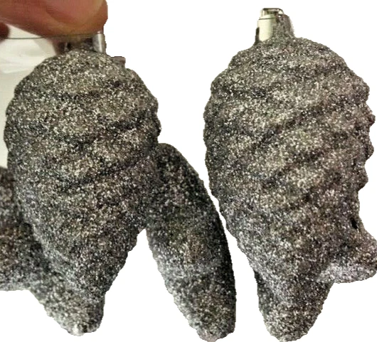 90 Decorazioni palline natalizie addobbi Albero Natale argento glitter decori - Immagine 2 di 4