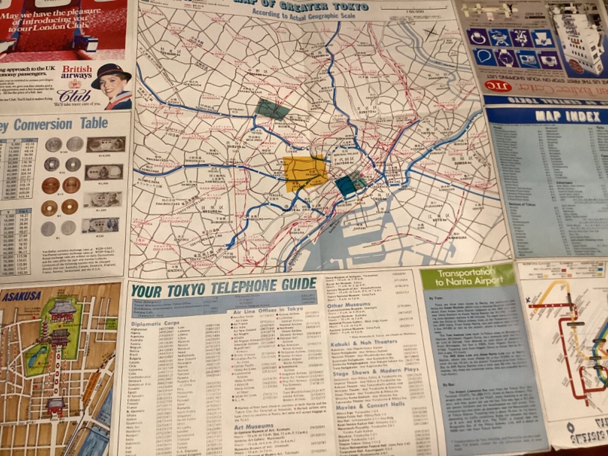 Map of Central Tokyo Japan 1980 D3 | eBay