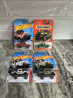 Hot Wheels Matchbox Lot Of 4 Mixed J10 Gladiator Commando Red Edition Hot Trucks