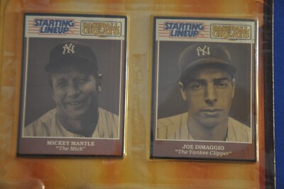 1989 Starting Lineup Baseball Greats Mickey Mantle Joe DiMaggio