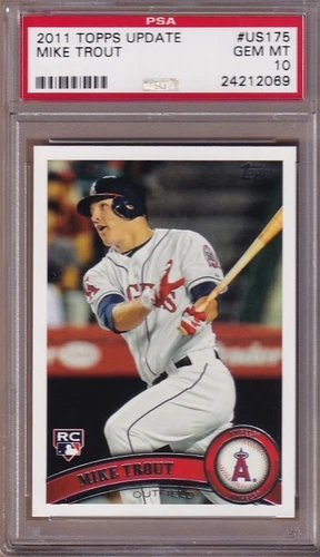 2011 Topps Update Mike Trout Rookie Card #US175 PSA 10 Gem Mint Angels RC ROY