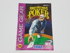 Poker Face Paul's Poker Sega Game Gear Authentic Manual Only 