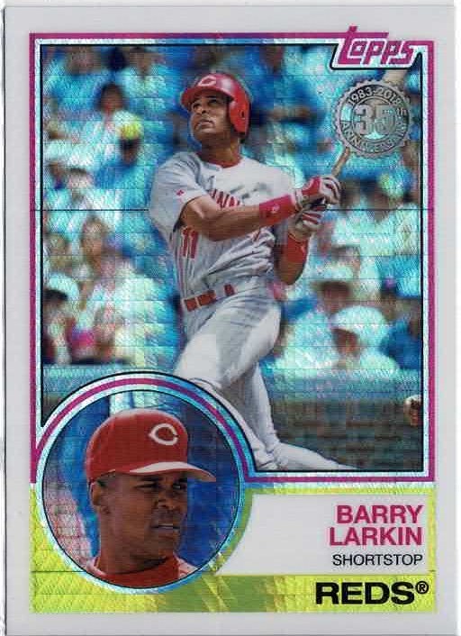 2018 Topps Update Barry Larkin (Reds) Silver Pack Refractor Card No. 110