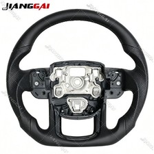 Leather Steering Wheel Fit Land Rover Range Sport Velar Evoque Black W/Heat 2014