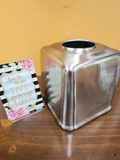 Square Silver Tissue Box Cover Home Accessories Facial Tissue Cover Kleenex Box