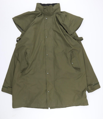 Cotton Traders Herren Regencape grün mit Kapuze 2XL