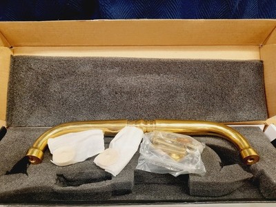 Alno D110-AP-PB/NL Traditional Single Knuckle Unlaquered Brass 10'' Center *NEW*