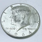 1964 Kennedy Half Dollar 90% Silver Circulated Condition US Coin Free Ship #8424