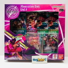 One Piece Illustration Box Vol 4 IB-04 4 Packs 2 Promos English Sealed