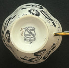 Clarence Bone China Black, White and Gold Cup & Saucer - England 1950s 354/5* — photo 7