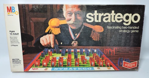 VTG STRATEGO Board Game 1977 Milton Bradley w/ Instructions 100% COMPLETE, CIB