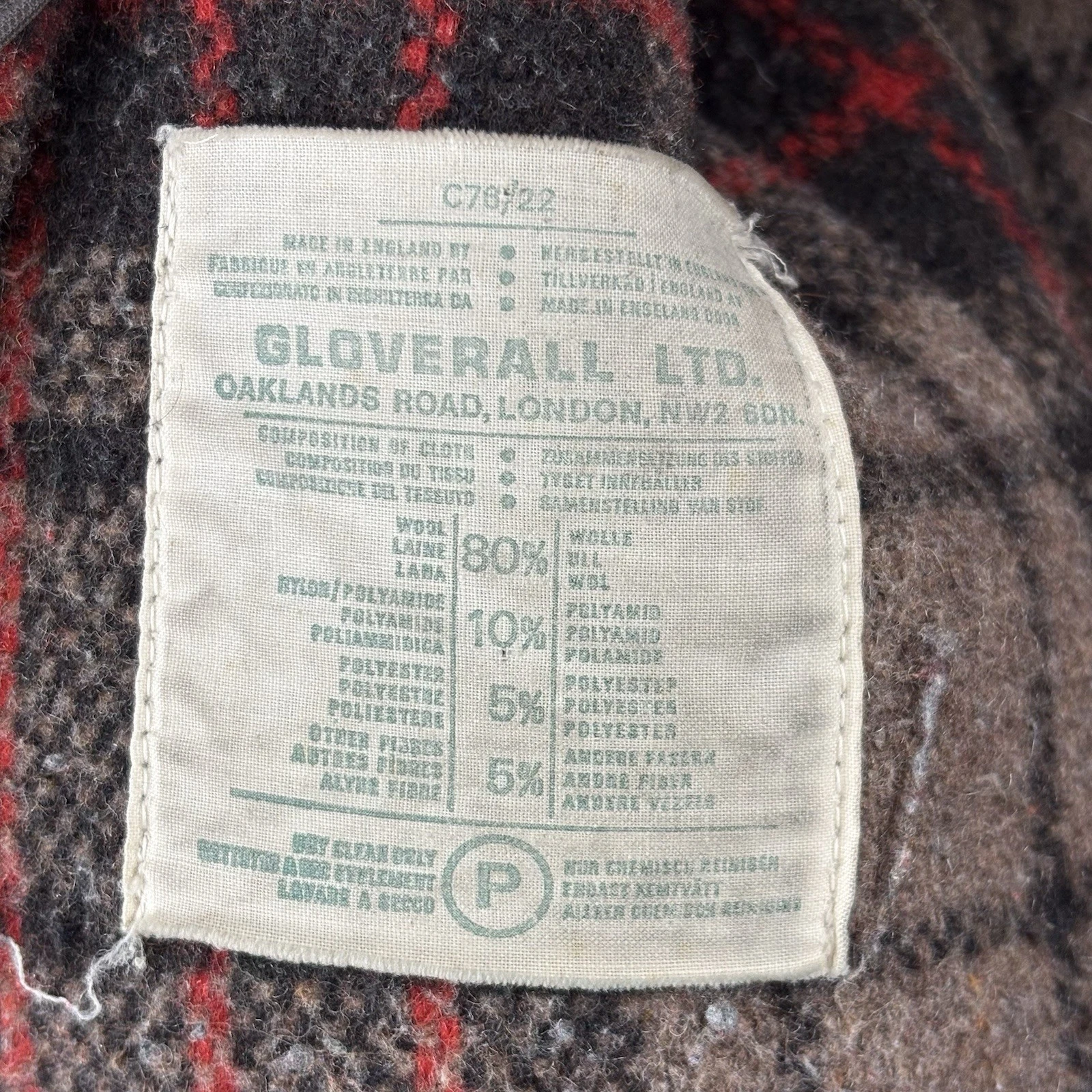 Vintage Gloverall Original English Duffle Coat Brown Wool Hooded Toggle Size 36 - product detail image 4