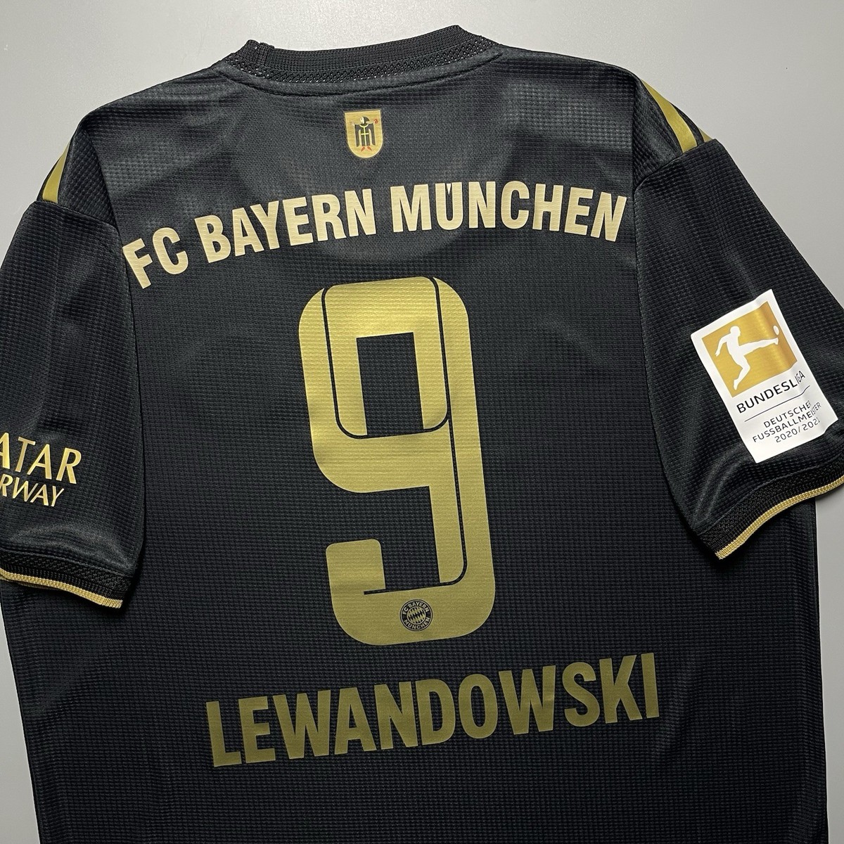 BAYERN ADIDAS 2021/2022 FOOTBALL AWAY JERSEY #9 LEWANDOWSKI SIZE