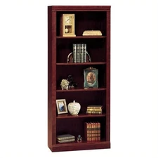 Bush Furniture Saratoga 5 Shelf Wood Bookcase in Harvest Cherry