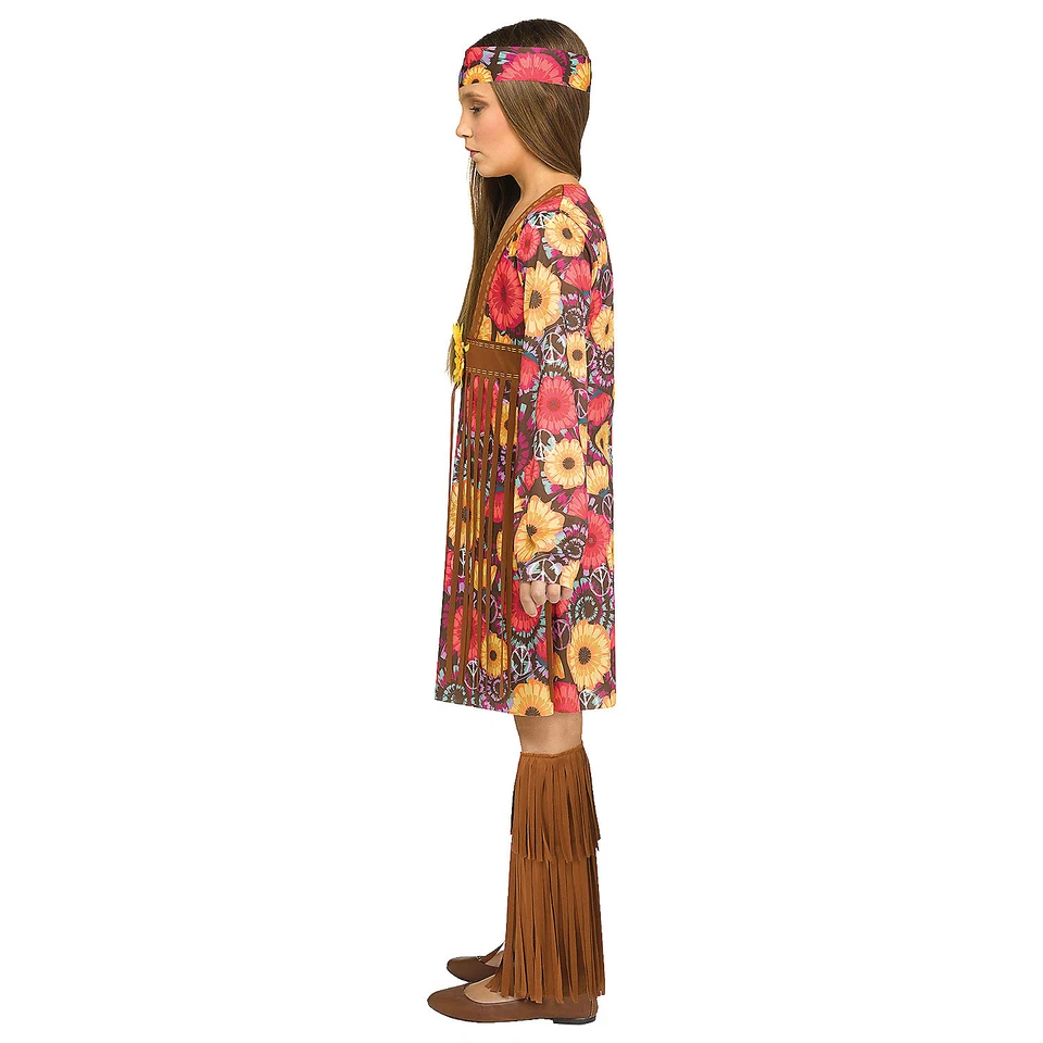 Kid's Flower Power Hippie Costume Child - Large 12-14 - Morris Costumes - Image 3 of 4