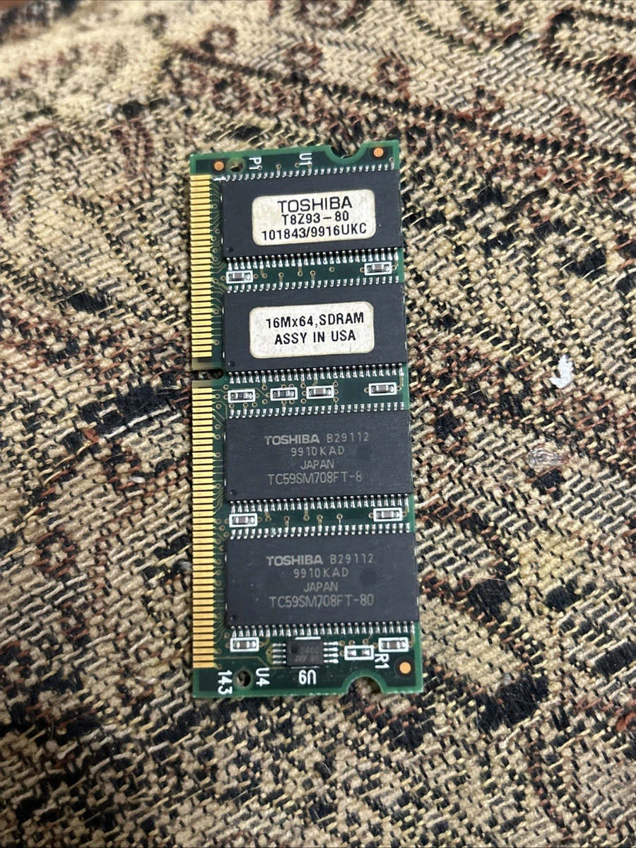 Toshiba SO-DIMM Computer Memory (RAM) 128 MB Capacity per Module