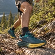Hoka One One Speedgoat 5 GTX Womens 7.5B Orange Dark Teal GORE-TEX Trail Running
