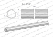 WARYNSKI Series 2R and 3R Triangle Tube External 43.5x3.4mm 2 Metres