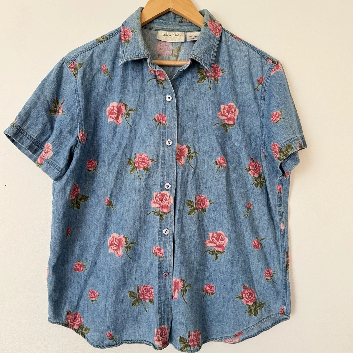 Chemise Western Petite Taille L Bleue - Lemon Grass - NEUVE Avec étiquettes