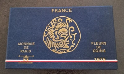 Coffret Monnaie de Paris 1978 Fleurs de Coin avec le 50 Francs Hercule en argent - Photo 1/4