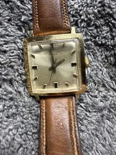 Vintage Timex Men's Squares Watch, Mech, Hand wind, Gold Tone Runs