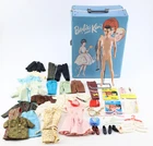 Vtg 1963 Vinyl Barbie & Ken Doll Case Collector Closet W/ Flocked Hair Ken Lot