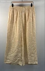 Hurley Women's Wide Leg Beach Pants Peach Cream Floral Gauze Elastic Waist Sz M