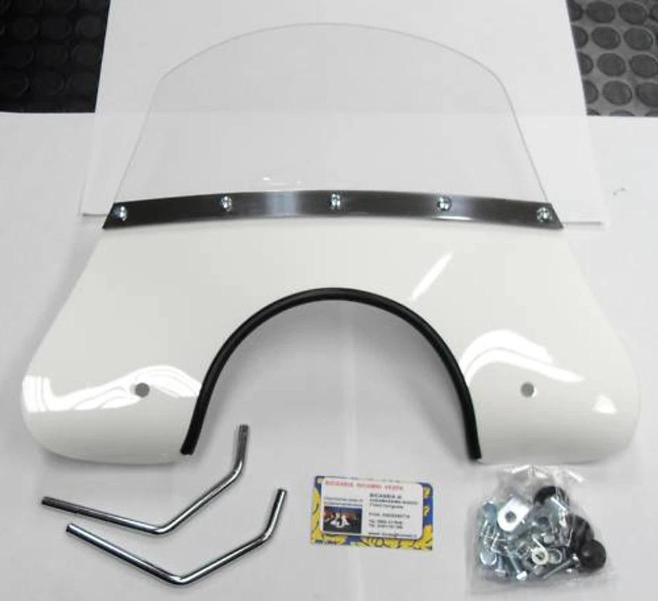 0409 - CUPOLINO BIANCO CON STAFFE VESPA PX 125 150 200 PX ARCOBALENO