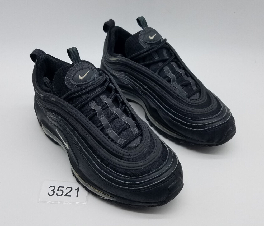 Nike Air Max 97 GS Boys Size 4Y Black Sneakers