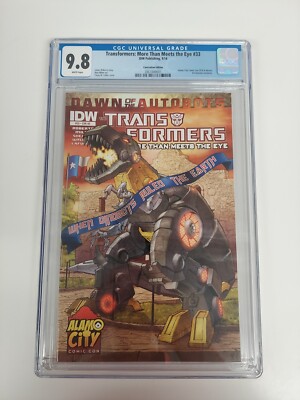 Transformers 33 IDW Alamo City Convention Variant CGC 9.8 Dinobots Grimlock 