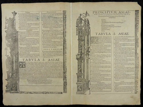 ASIEN KLEIN TÜRKEI ZYPERN HOLZSCHNITT KARTE POMMES WALDSEEMÜLLER 1535 Tabula I Asiae - Bild 3 von 3