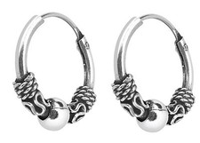 Solid 925 Sterling Silver Hoop Sleeper Earrings 8- 45mm  Small-Large (Pairs)