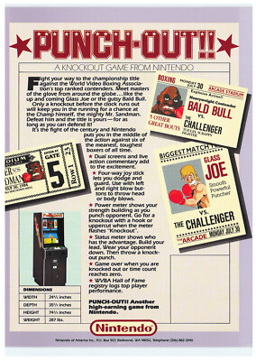 T*Y様 PUNCH-OUT!! アーケードゲーム パンフレット チラシ Punch Out by Nintendo Video Arcade Flyer / Brochure / Ad | eBay
