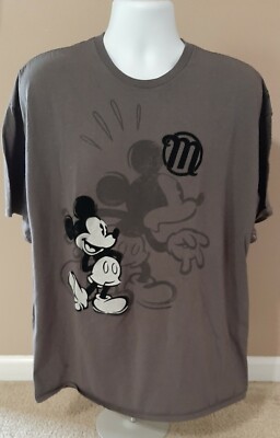 Mickey Mouse Disney World Disney Land Grey T-shirt Size 2XL Shirt  Cartoon Mouse