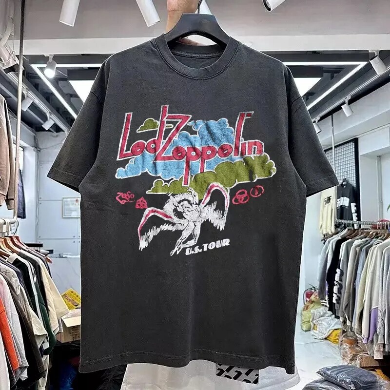 Led Zeppelin '77 U.S. Tour Black Short Sleeve Unisex Tshirt For