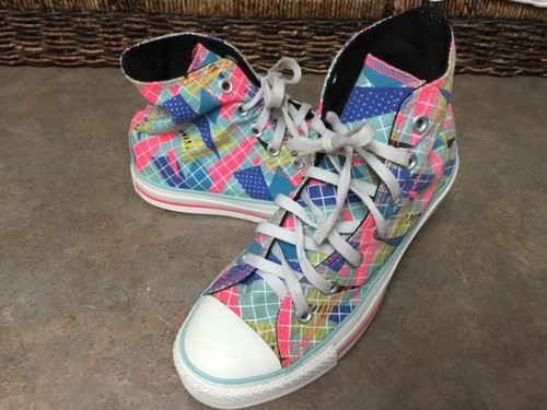 multi colored converse high tops