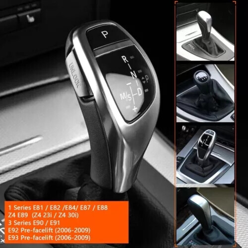 Silver LED Shift Knob For BMW E90 E92 E93 E81 E82 E84 E87 E88 – Plastic, Illuminated 4 thumbnail image