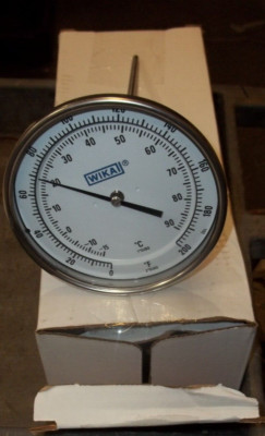 WIKA TI.52 0/200 F/C 6'' STEM  1/2'' NPT BIMETAL THERMOMETER (123)