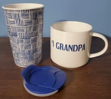 Threshold #1 Grandpa - Coffee / Tea Mug with Matching to Go Mug & Lid - Gift Set