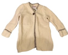 OSHKOSH Genuine Kids - Cream One Button Long Sleeve Long Cardigan Sweater 3T