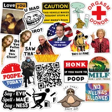 20pcs Funny car Stickers for Adults, Large 5'' Bumper Meme Sticker Pack,laptop