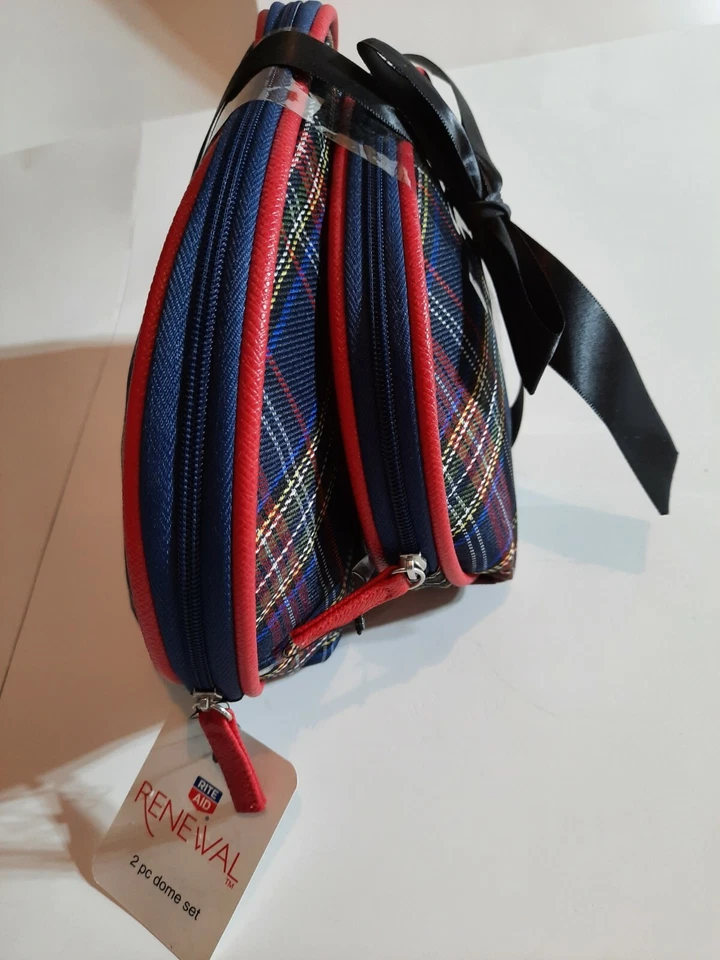 2 Pc Dome Set Makeup Cosmetic Travel School Work Bags Renewal On the Go - Image 4 of 4